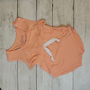 NIP June and January Grapefruit Romper, Size 0-6m
